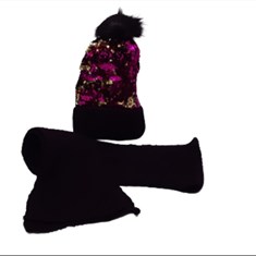 شال-و-کلاه-بافت-دخترانه-و-زنانه-مدل-پولکی-رنگ-بنفش-کد-801