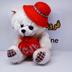 عروسک-پولیشی-خرس-مدل-سوزنی-کلاه-دار-30-سانت