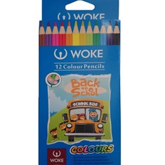 مداد-رنگی-12-رنگ-ووک-WOKE-مدل-مقوایی