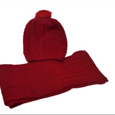 شال-و-کلاه-بافت-دخترانه-و-زنانه-مدل-داخل-خز-رنگ-قرمز-کد-903