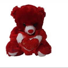 عروسک-پولیشی-خرس-مدل-لاو-قلب-بدست-رنگ-قرمز-کد-432