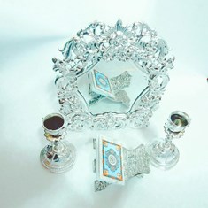 آینه-شمعدان-نقره-ای-کد790