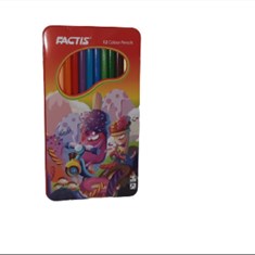 مداد-رنگی-12-رنگ-فلزی-تخت-فکتیس-FACTIS