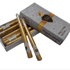 شمع-20-سانت-طلایی-مدل-صاف-بدون-دود