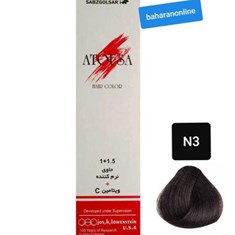 رنگ-مو-آتوسا-قهوه-ای-متوسط-سری-طبیعی-شماره-N3-مدل-60-میل