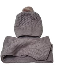 شال-و-کلاه-بافت-دخترانه-و-زنانه-مدل-داخل-خز-رنگ-یاسی-کد-905