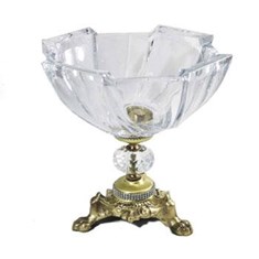 میوه-خوری-کریستال-پایه-برنز