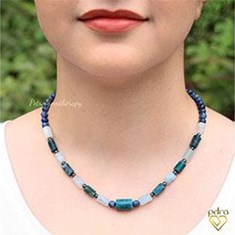 گردنبند-زنانه-لاجورد-و-حدید-و-آکوامارین-و-آپاتیت