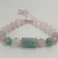دستبند-آمازونیت-و-رز-کوارتز