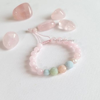 دستبند-زنانه-رزکوارتز-و-مورگانیت