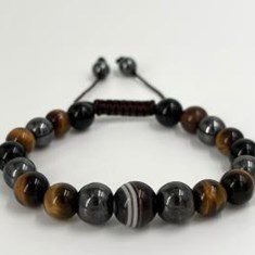 دستبند-عقیق-سلیمانی-و-چشم-ببر