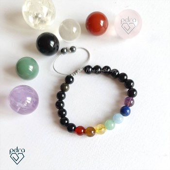 دستبند-مردانه-ابسیدین-و-هفت-چاکرا