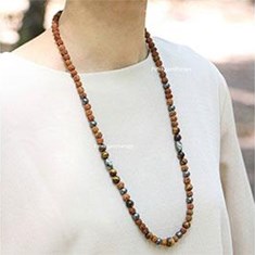 گردنبند-رودراکشا-و-حدید-و-چشم-ببر