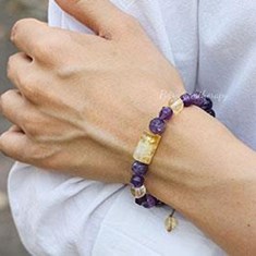 دستبند-آمتیست-و-سیترین