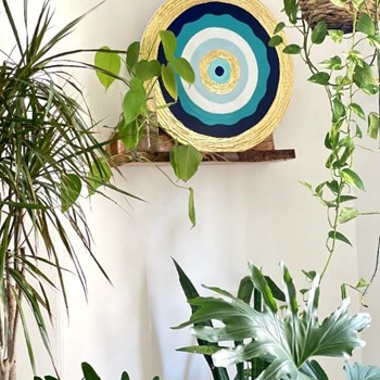 تابلو-چشم-نظر-برجسته-ورق-طلا-شده