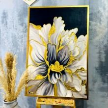 تابلو-نقاشی-گل-برجسته