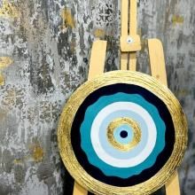 تابلو-چشم-نظر-برجسته-ورق-طلا-شده