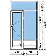 درب-دو-جداره-upvc-با-شیشه