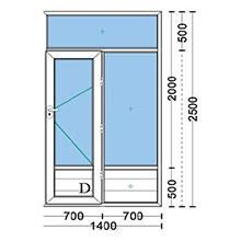 درب-دو-جداره-upvc-با-شیشه-4و4