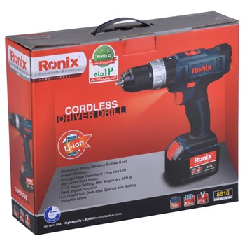 دریل-پیچ-گوشتی-شارژی-مدل-8618-رونیکس