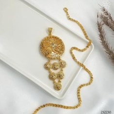 زنجیر-پلاک-طرح-طلا