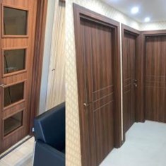 ایده-درب-داخلی-ساختمان-رنگ-قهوه-ای