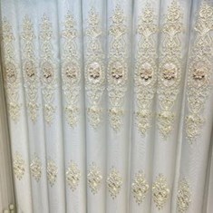 پارچه-پرده-گل-برجسته-دونر-عرض-3-متر