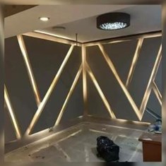 کناف-دیوار-با-نور-مخفی-دکوراسیون-آریا-چوب-شاهین-شهر