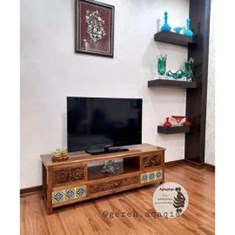 میز-تلویزیون-تلفیق-گره-و-کاشی