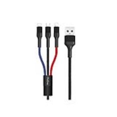 کابل-تبدیل-USB-به-USB-C-microUSB-لایتنینگ-پرووان-مدل-PCC280-طول-1-متر
