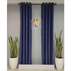 پرده-آماده-کتان-لیندا-رنگ-سرمه-ای-کد-264201