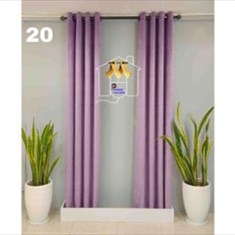 پرده-آماده-مخمل-کالیفرنیا-رنگ-یاسی-کد20