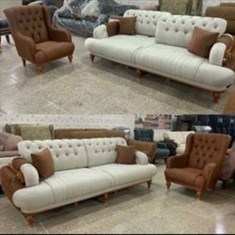 ست-مبلمان-9-نفره-کلاسیک-طوسی-روشن-و-قهوه-ای