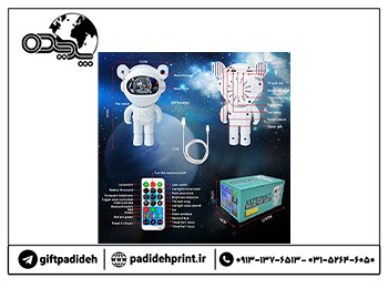 چراغ-خواب-رومیزی-مدل-Astronaut-با-نورپردازی-طرح-کهکشان،-اسپیکر-داخلی-بلوتوث،-کارت-حافظه،-کنترل-از-راه-دور،-تنظیم-روشنایی-و-سرعت-چرخش،-تایمر-45-و-90-دقیقه،-قابل-تنظیم-زاویه-نور-و-دیمردار