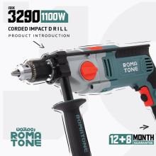 دریل-13-چکشی-گیربکسی-1100-وات-روماتون-مدل-3290