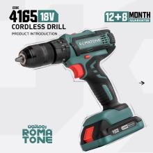 دریل-پیچ-گوشتی-شارژی-18-ولت-چکشی-روماتون-مدل-4165