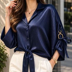 شومیز-ساتن-استین-سگک-دار