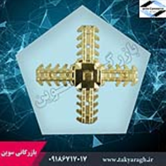 چهار-شاخ-دکوراتیو-فنر-دار-طلایی