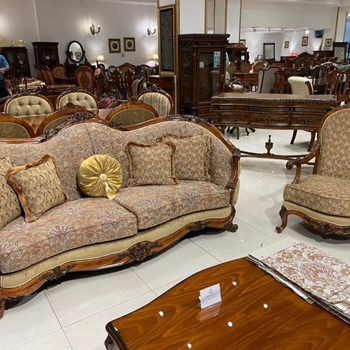 مبل-کلاسیک-مدل-لیون،-ست-ناهارخوری-لیون،-مبل-چوب-راش