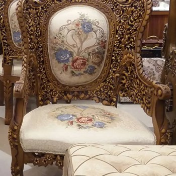 مبل-سلطنتی-مدل-گلریز،-مبل-چوب-گردو-و-راش،-قیمت-مبل-استیل-گلریز