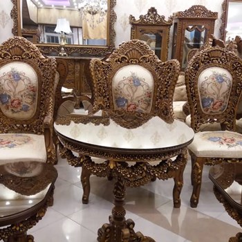 مبل-سلطنتی-مدل-گلریز،-مبل-چوب-گردو-و-راش،-قیمت-مبل-استیل-گلریز