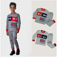 بلوز-شلوار-پسرانه-پارچه-ملانژ