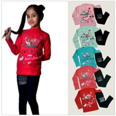 بلوز-شلوار-دخترانه-پارچه-کشی