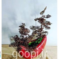 خرید-دکوراتیو-دست-ساز-گلدان-کار-شده-با-سیم-مسی-مجله-گوپی