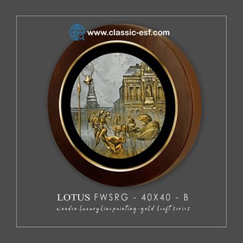 تابلو-لوتوس-سایز-40-40-H-فریم-چوبی