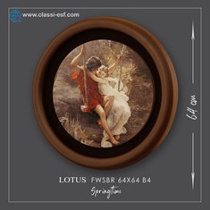 تابلو-لوتوس-سایز-64-64-B4-فریم-چوبی