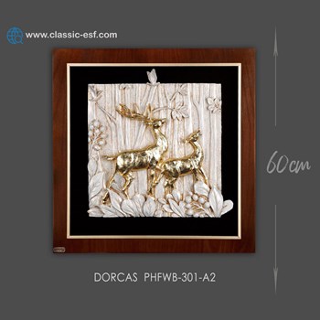 تابلو-لوتوس-کد-301-A1-فریم-چوبی-و-برجسته