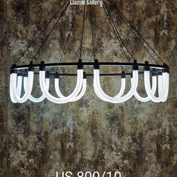 لوستر-کد-US800-6-مشکی-کلاسیک