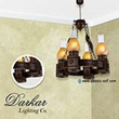 لوستر-چوبی-دارکار-مدل-رستیک-4-شعله
