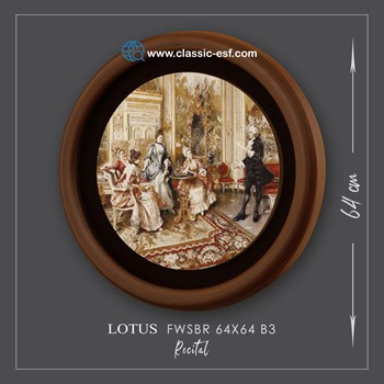 تابلو-لوتوس-سایز-64-64-B4-فریم-چوبی